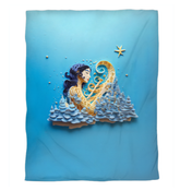 Artistic origami patterns on serene garden duvet cover.